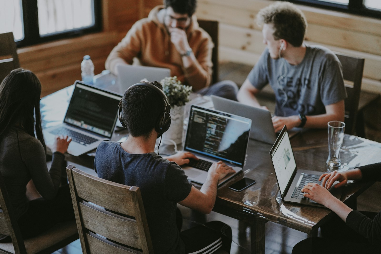 Enterprise technology consulting engineers collaborating on digital architecture